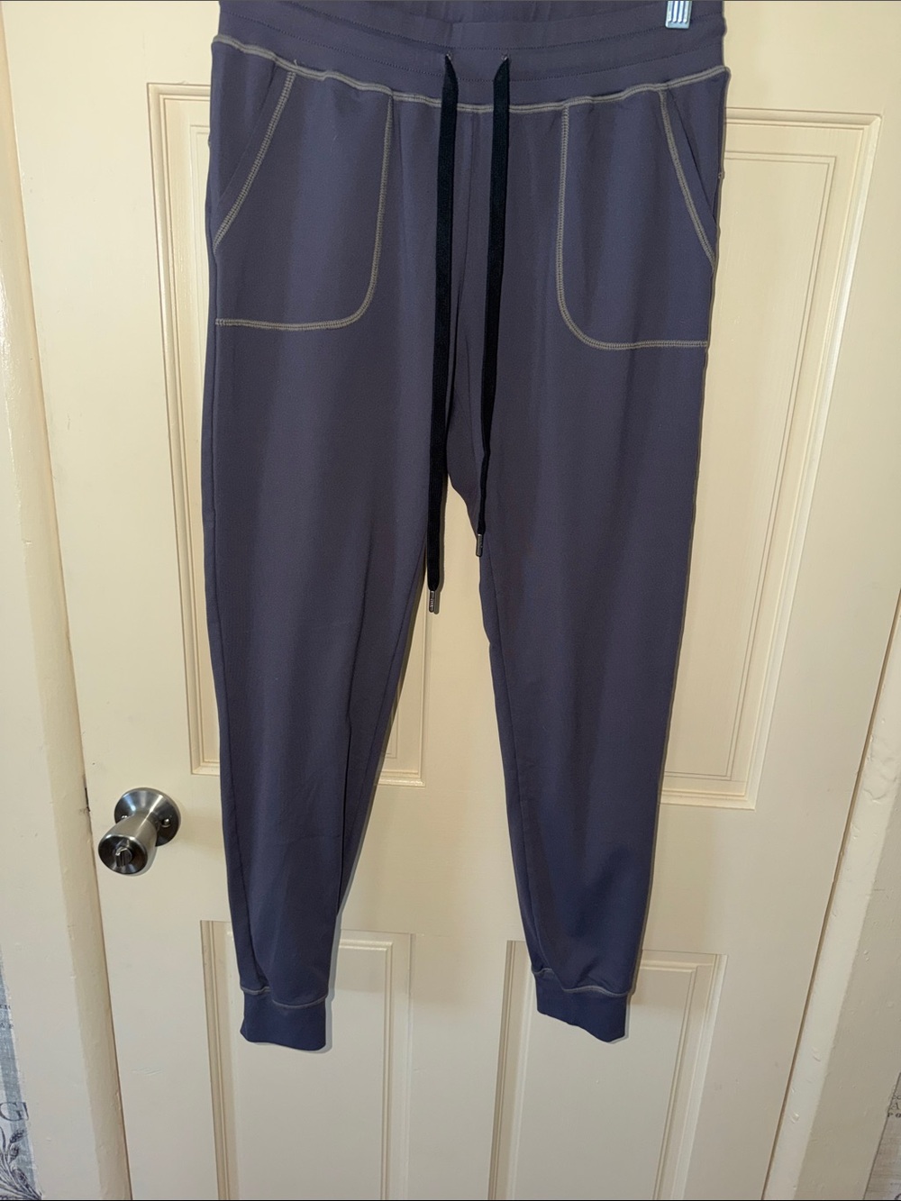 ZYIA Men's Slate Gray Joggers with Contrast Stitching